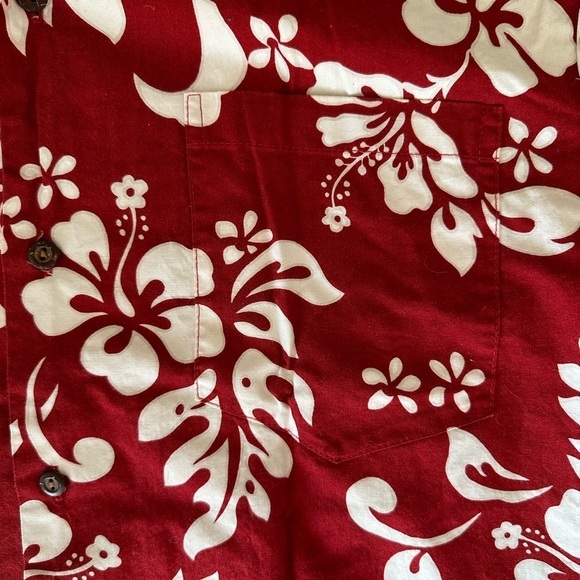 Ky’s Red Button Down Hawaiian Shirt - Picture 4 of 5